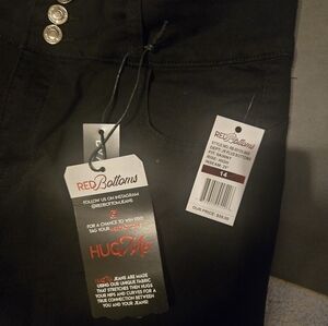 Red Bottom Jeans, Black, Size 14